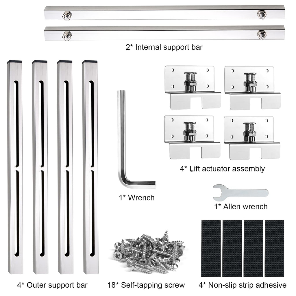 Tuykay Undermount Sink Mounting Support Brackets Kitchen- Adjustable Stainless Steel Sink Installation Parts Kit for Heavy Duty(900 lb Load-Bearing) Undermount Bathroom Sinks(28-39.4 inches,71-100cm)