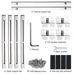 Tuykay Undermount Sink Mounting Support Brackets Kitchen- Adjustable Stainless Steel Sink Installation Parts Kit for Heavy Duty(900 lb Load-Bearing) Undermount Bathroom Sinks(28-39.4 inches,71-100cm)