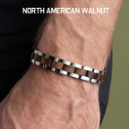 Hero Company Bowie Frontiersman Wood & Stainless Steel Bracelet for Men
