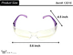G & F Products - 13016-NEW 13016NEW Safety Goggles with 99% Protection Against UV-A, B & C Rays, Impact, & Ballistic Resistant & Clear Lenses 12 Count (Pack of 1) unisex
