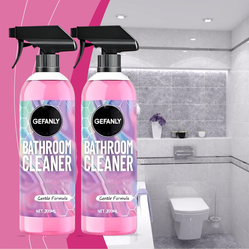 CULIWATE Gefanly Bathroom Cleaner, 20 Fl Oz Powerful Pink Bathroom Cleaner Spray, Bathrooms Descaler Foam Cleaners for Sink Tub Floor Tile (2pcs)