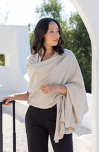 zestt Dreamsoft Travel Scarf, Wrap and Shawl, Organic Cotton, Birch