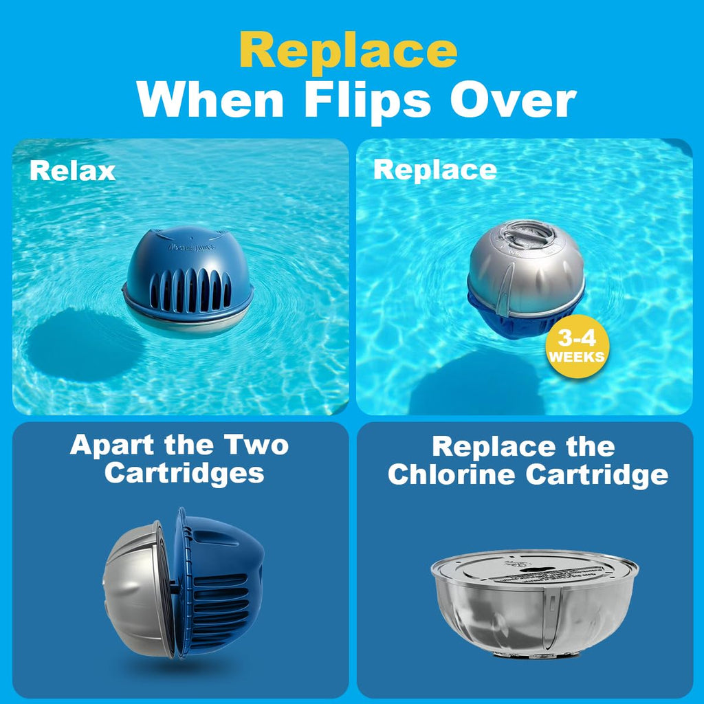 Hot Tub Replacement Cartridges with Frog Ease Floating System, Easy Installation,Continuously Used for Four Weeks ，SPA Cartridges Up to 600 Gallons,(2 Pack)