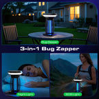 OnBeam Solar Bug Zapper Outdoor, 4200V Electric Mosquito Killer for Patio
