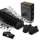 DEHOYI 48 pcs Premium MAGNETIC Modular Wrench Organizer System- Wrench Rack with Metric&SAE Labels, Tool Storage Holder. Gift for mechanics (Black)