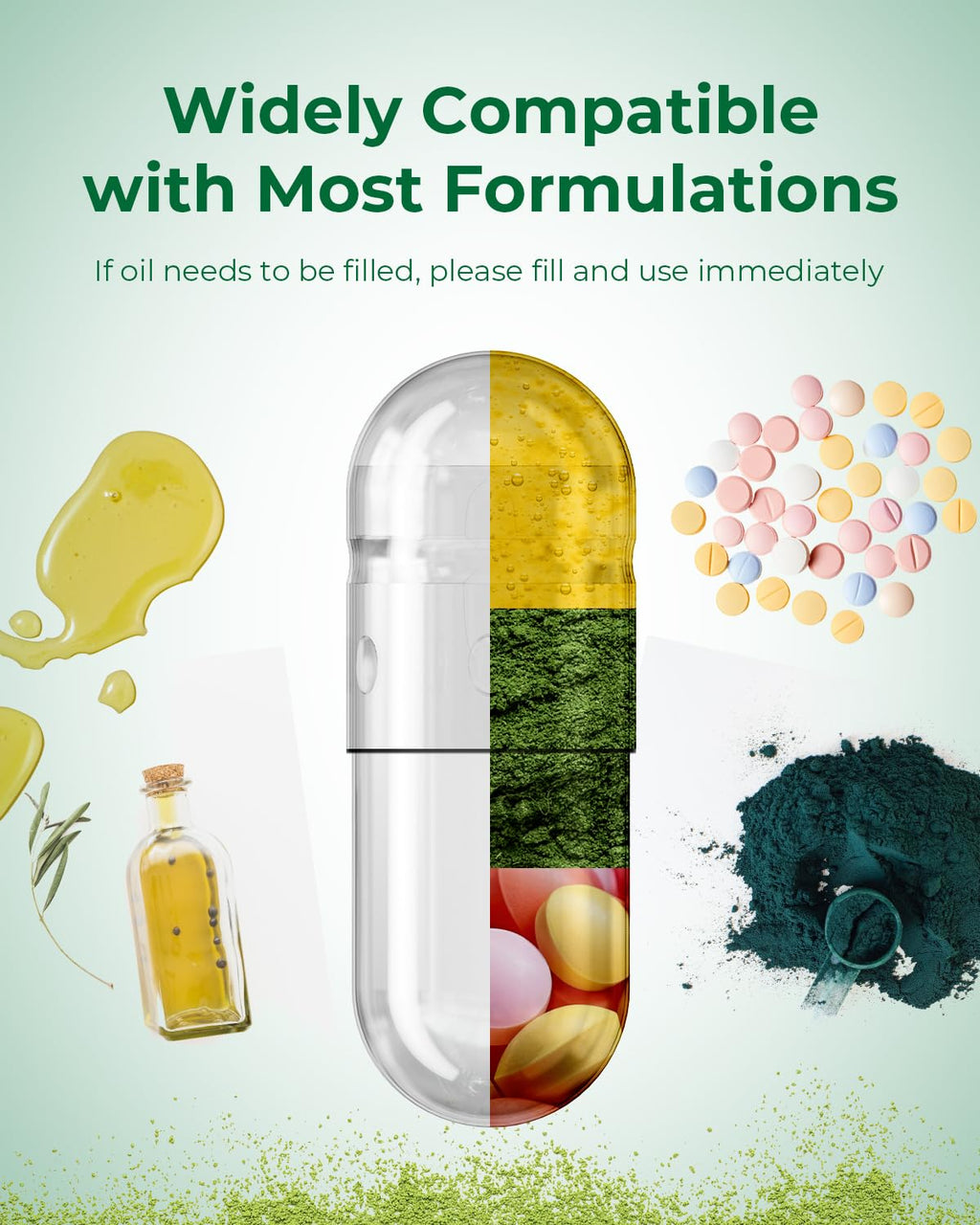MéipaLien Vegan Separated Capsules Size 00,1000 Count Empty Premium Veggie Capsules Separated, Empty Pill Clear for Vegetarian DIY Supplements