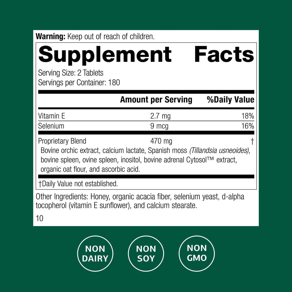 Standard Process Cataplex E2 - Healthy Heart Supplement - Supports Cellular Health with Antioxidant Activity - Non-Dairy & Non-Soy - 90 Tablets (45 Servings)