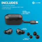 JLab Go Air Pop+ Earbuds, Dual Connect, EQ3 Sound, Black