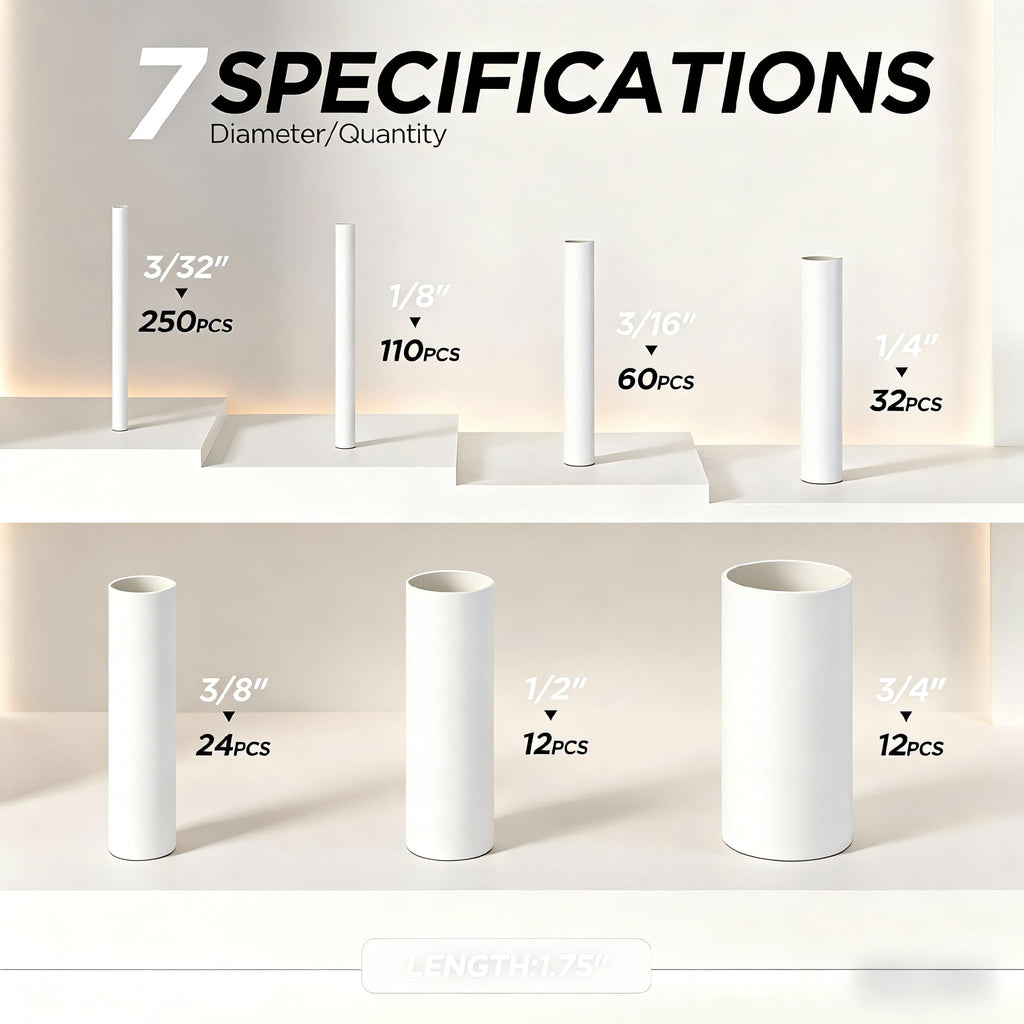 5:1 Heat Shrink Tubing Kit 500 PCS, Industry-Leading 5:1 Ratio Shrink Wrap Tubing Adhesive Lined, Heat Shrink Wire Connectors, Marine Grade Dual Wall, Waterproof Electrical Wire Tube Connectors(White)