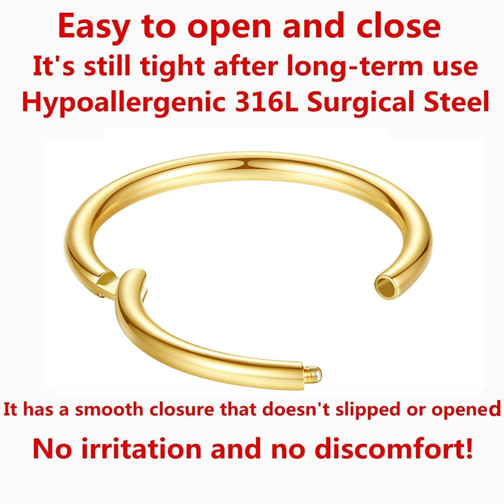 ORANGELOVE, 2pcs 20g 7mm Piercing Jewelry, Hypoallergenic Surgical Steel Earrings/Nose Rings for Tragus, Cartilage, Helix, Daith, Nipple, Belly, Lip, 20 Gauge, Clicker Closure, Silver, 20.0g