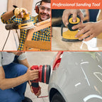 Mkobon 4 Pack 5 Inch 8 Holes Foam Sanding Pads for Orbital Sander