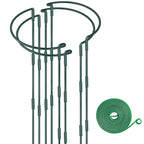 HiGift 4 Pack Height Adjustable Metal Plant Support (36" H or 24" H or 12" H), Heavy Duty Peony Cages and Supports, Half Round Tall Plant Support Ring for Outdoor Indoor Plant Hydrangea Flower