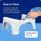 Squatty Potty Simple Curve Bathroom Toilet Stool 7" White