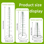 3 Pack 53.6" Spiral Plant Support Stakes, Adjustable Metal Pea Trellis for Climbing Plants, Garden Support Rings with 9 Extension Rods & 9 Ground Stakes for Potted Plants, Vegetables, Flowers,Peas