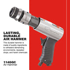 Ingersoll Rand 114GQC Quick Change Air Hammer 3-Piece Chisel Set, 3500 BPM, 2-5/8" Stroke, .401 Shank