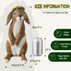 Lonyin Rabbit Garden Statue, Bunny Animal Figurines Indoor Outdoor Statues