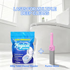 MineeCozee Foaming Toilet Bowl Cleaner Powder: Self-Activating Foam Toilet Cleaner for Deep Cleaning - Stain Remover for Bathroom (400g)
