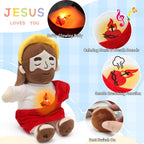 15" Soothing Jesus Plush Toys that Breathes, Light up Plush of God