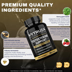VYTRUZA Testosterone Supplement for Men - Advanced T-Boost Formula for Energy, Strength, Stamina* - Natural Testosterone Booster for Men Muscle Growth Support* - 90 Capsules