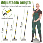 Floor Scraper Long Handle Heavy Duty, 60" Metal Ice Scraper for Driveway, Multifunctional Weed Scraper for Weed Cleaning Edging Trenching & Removing Snow Ice Dirty Moss