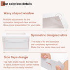 Mcfleet 16pcs Tall Cake Boxes 12x12x12 Bakery Boxes for Tier Cakes with Window 12 Inch White Large Cardboard Bakery Take Out Carrier Containers with Lids for Wedding, Birthday, Party