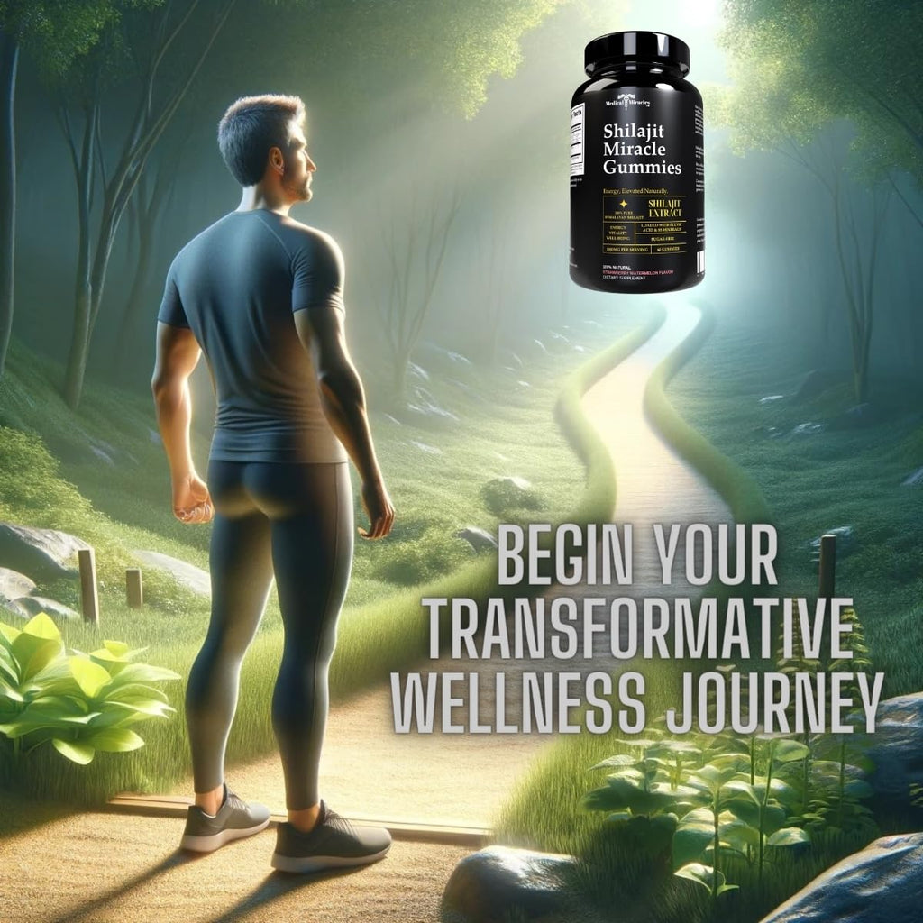 Medical Miracles Shilajit Sugar Free Energy Gummies 1000mg, Himalayan Mineral Complex with Fulvic Compounds, Vegan Chewable Supplement in Raspberry Watermelon Blend, 60 Count