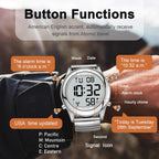 Hearkent Atomic Digital Talking Watch for Elderly Receives US Signals Automatic Time and Date Correction Big Numbers Easy to See Loud and Clear Male English Speaking