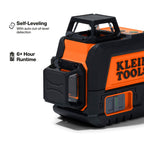 Klein Tools 93CPLG Compact Self-Leveling Laser Level, Bright Green Cross Line 360-Degree Laser Planes, Class 2 ≤ 1mW, Rechargeable, Magnetic Mount