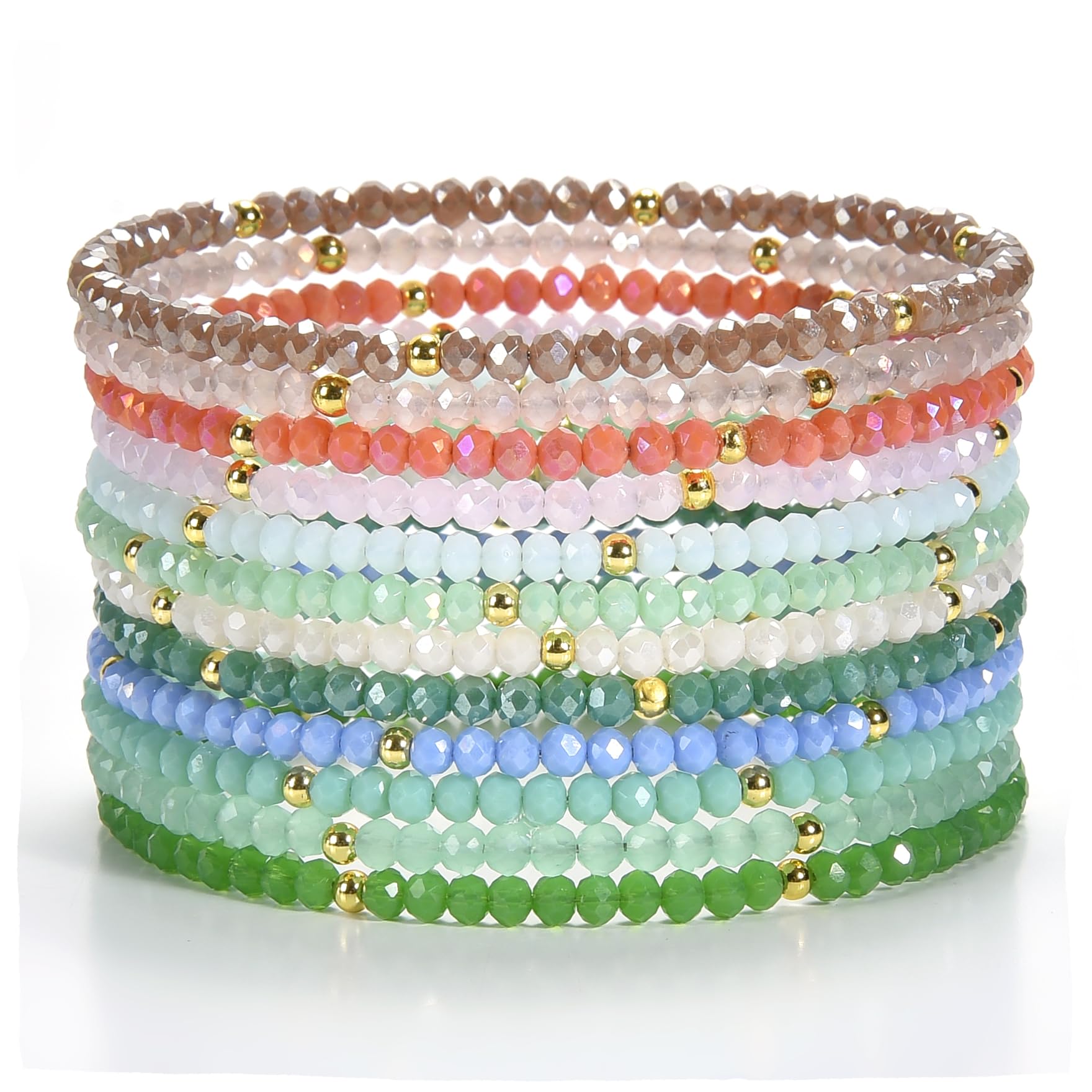Cherry Tree Collection Women's Crystal Stacking Bracelets Daybreak-Gold