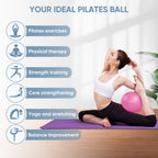 APEXUP Yoga Ball Exercise Ball, Heavy Duty Pilates Ball for Fitness, Balance, Core Workout, Physical Therapy (XXS (9") 23cm, Fuschia)