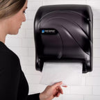 San Jamar Ocean Essence Tear-N-Dry Paper Towel Dispenser, Storage Solution for Bathroom and Kitchen, 14.44" x 11.75" x 9.13", 1 Count, Black Pearl