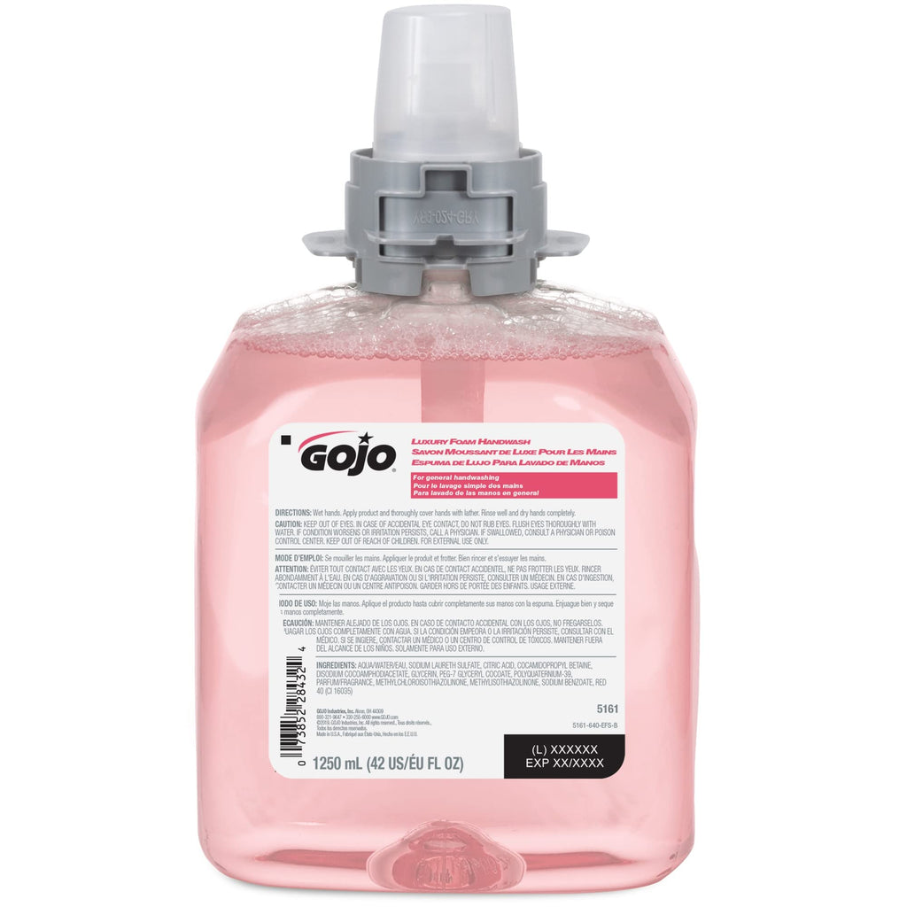 Gojo FMX-12 Foam Soap Refill, Cranberry Scent, 4ct x 1250 mL - 5161-04