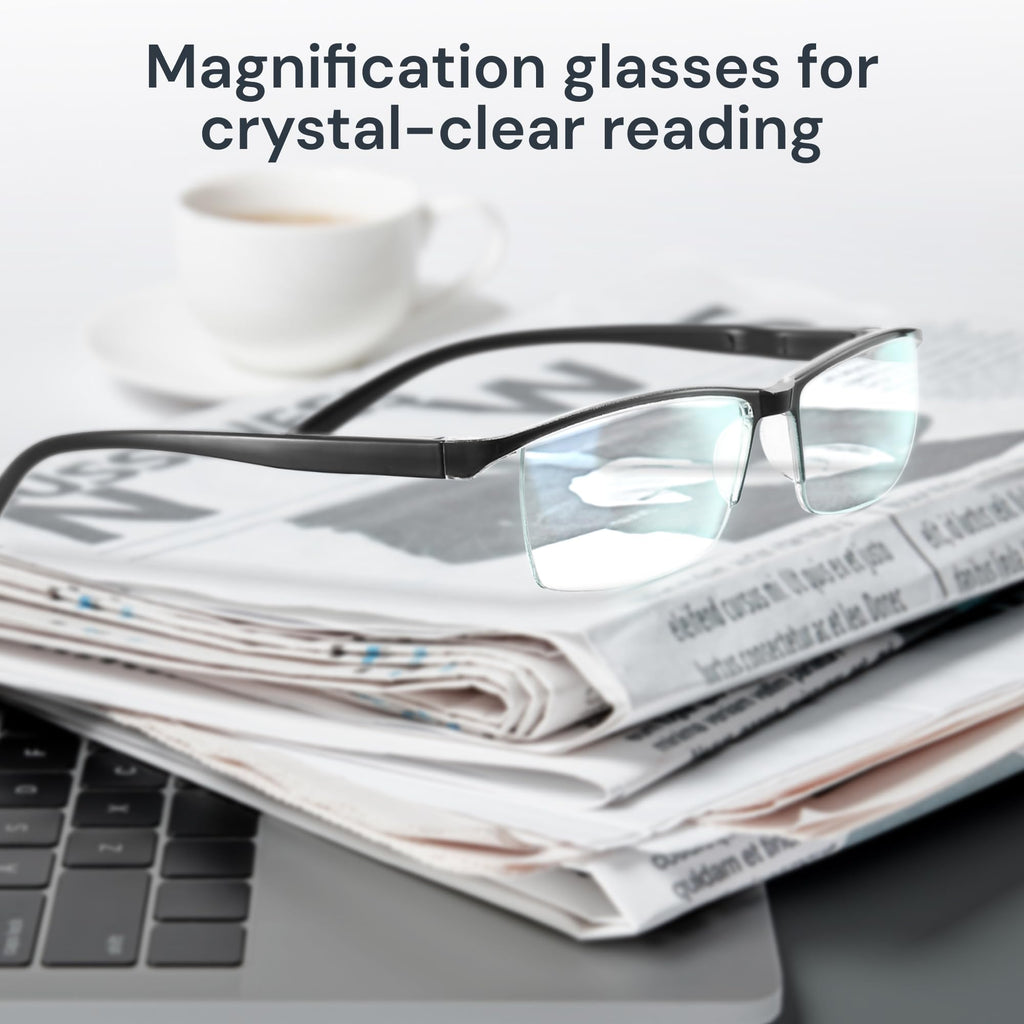 6 pack 2.5 Executive Style Reading Glasses Men - Durable Readers with Blue Light Filtering- Comfortable Fit with TR90 Frames