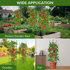 8PCS Tomato Cages for Garden, Tomato Trellis for Raised Garden Bed, 51.2" Tall Cage Plant Support for Pots, Gardening Supplies Trellis for Climbing Plants (8PCS，High: 51.2 Inch)