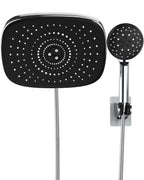 Veken 10'' Rain Shower Head with Handheld, High Pressure Rainfall Showerhead Combo with 5 Handheld Water Spray Modes for Bathroom Accessories, Home Decor, Detachable Dual Shower Heads, Brushed Nickel