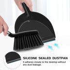 NACENA Mini Broom and Dustpan Set, Small Dust Pan and Brush Set, Green