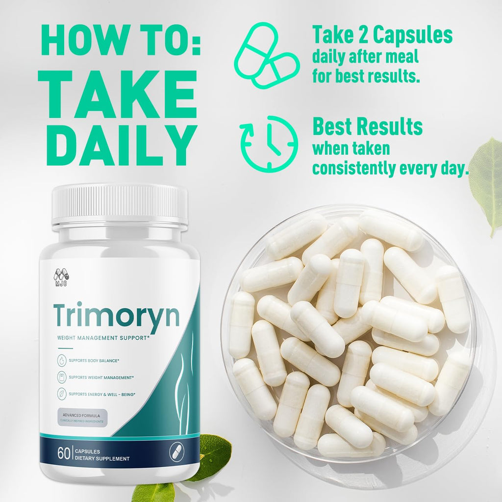 (2 Pack) Trimoryn Capsules, Official Trimoryn Pills with All Natural Ingredients, Advanced Trimorin Wellness Support Supplement, Max Strength Healthy Lifestyle Vitamins for Women & Men (120 Capsules)