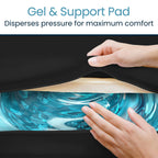 Vive Mobility Knee Walker Padded Gel Cover - Premium Comfort Gel Cushion, Accessory for Knee Scooters, Padded Accessories, Leg Cart Roller Improves Comfort During Injury, Fits Most Knee Trollys (Blue)