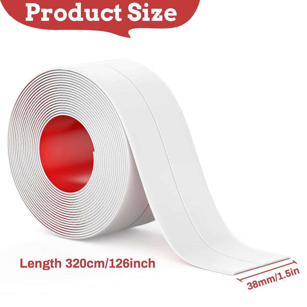 Fixmend Caulk Tape Waterproof, 1 Roll Bathroom Peel & Stick Caulking Strip
