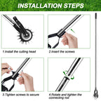 LASTOOLS Wheel Rotary Edger Lawn Tool, Sidewalk 66.7Inch Manual Lawn Edger, Grass Edge Trimmer, Adjustable Stainless Steel Handle with Cushion Grip,Soil,Garden and Yard Tool