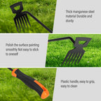 SIXCAR Weed Remover Tool,Portable Garden Weeder Tool,New Manganese Steel Weeding Tools,for Hand Weeder for Vegetable Gardening Backyard Farm Planting & Uprooting Weeding Tool (Rubber 6-Tooth)