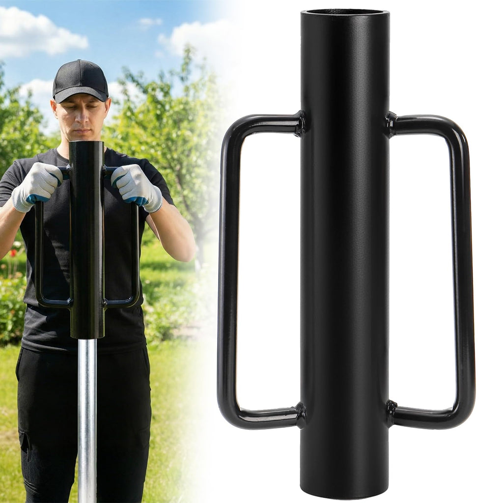 yarlung Fence Post Driver, 17 LBS Heavy Duty Hand Post Pounder with Handles for Metal U Posts, T Posts, Garden Wooden Fence, Black