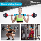 NEALFIT Barbell Pad Squat Pad for Squats���Squat Bar Pad���Great for Weightlifting,Lunges and Hip Thrusts���Foam Sponge Pad���Fit Standard and Olympic Bars Perfectly (Cyan)