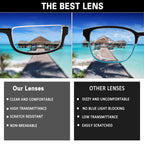 Kerecsen Half Frame Reading Glasses for Men & Women, Lightweight Comfort-Fit Design with Spring Hinges (5Black, 2.00)