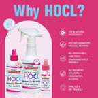 Think Smarter Products HOCL All-Purpose Cleaner with Hypochlorous Acid, All-Natural Surface Cleaner, & Skin Hydrator 16fl oz Clear Spray