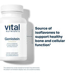 Vital Nutrients Genistein - Easily Absorbed Isoflavones for Bone Health Support* - Vegan Supplement - Gluten and Dairy Free - Non-GMO - 60 Capsules