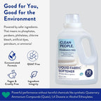 The Clean People Liquid Fabric Softener - Softens & Removes Static Cling - Vegan (50 Fl Oz, Fragrance Free)