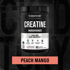 Jacked Factory Creatine Monohydrate Powder 425g - 5g Daily Creatine Supplement for Men and Women, Vegan-Friendly, Third-Party Tested - 85 Servings, Peach Mango