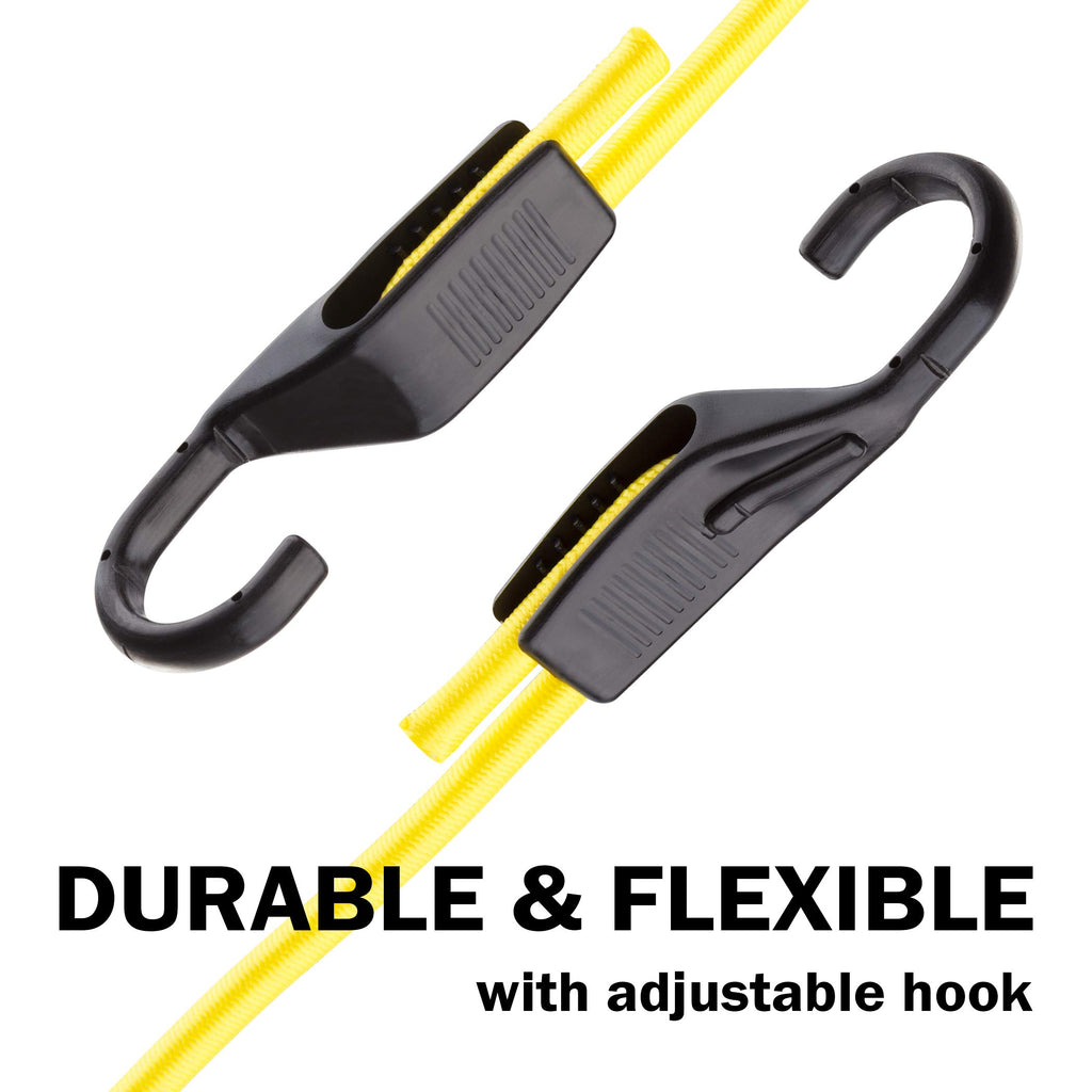 Cartman Adjustable Bungee Cords, 6 Pack 32 inch Adjustable Bungee Strap, 24 Inch, 18 Inch Bungee Cord with Hooks