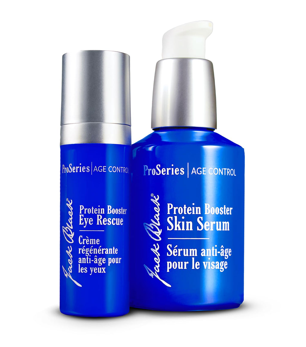 Jack Black Jack Black - Age-Defying Booster Pack with Protein Booster Skin Serum & Protein Booster Eye Rescue, 2 Count Set